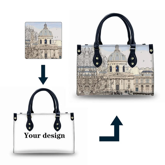 Designer Tote Bag With Zipper Pocket Luxury Leather Waterproof Gym Travel Tote Duffel Bag Custom Logo Handbag