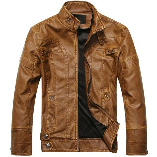 Men's Leather Jackets Brand Motorcycle Leather Jacket Men Fur Jacket Jaqueta De Couro Masculina Mens Leather Coats Jaqueta Couro