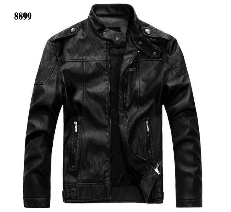 Men's Leather Jackets Brand Motorcycle Leather Jacket Men Fur Jacket Jaqueta De Couro Masculina Mens Leather Coats Jaqueta Couro