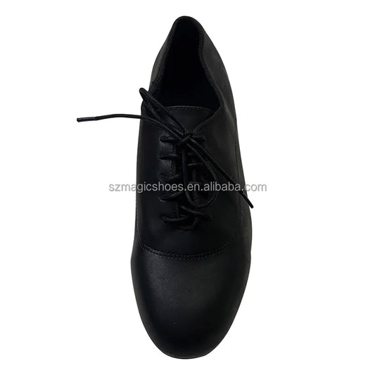 Professional Men\'s Dance Shoes Leather Black Latin Ballroom Dancing Shoes