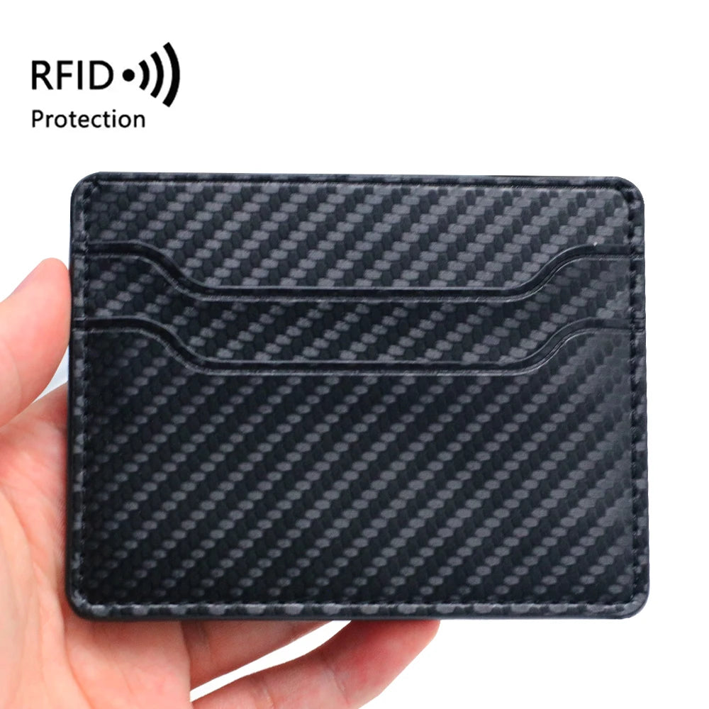 Design Own Pattern Logo Pu Leather Credit Name Business Card Holder Wallet Premium RFID Blocking Minimalist Wallet for Man Woman