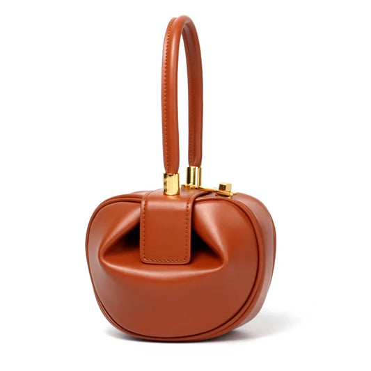Luxury Ostrich Pattern Genuine Leather Handbag Women Large Capacity Dumpling Bag Designer Soft Cowhide Tote Sac a Main