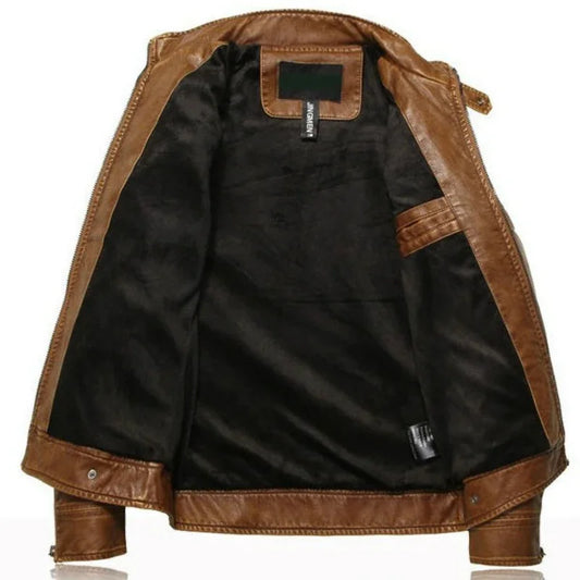 Mens Leather Jackets Autumn Winter Male Classic Motorcycle High Quality PU Leather Jacket Casual Couro Masculin 5XL ZL201