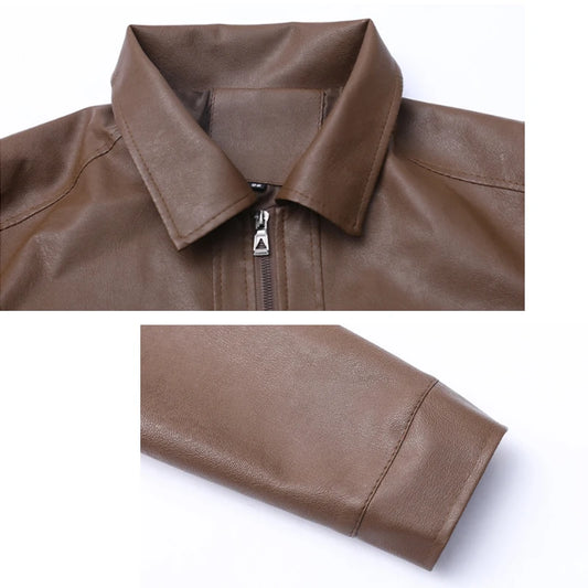Loose Fit Leather Jacket: Comfortable, Versatile, and Flattering on Every Body Type Windproof and Waterproof Men's Jacket