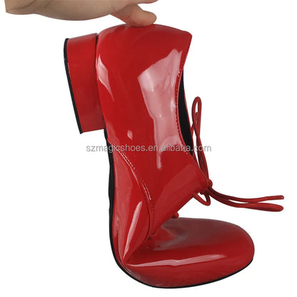 Customized Red Patent Leather Men Latin Dancing Shoe From China