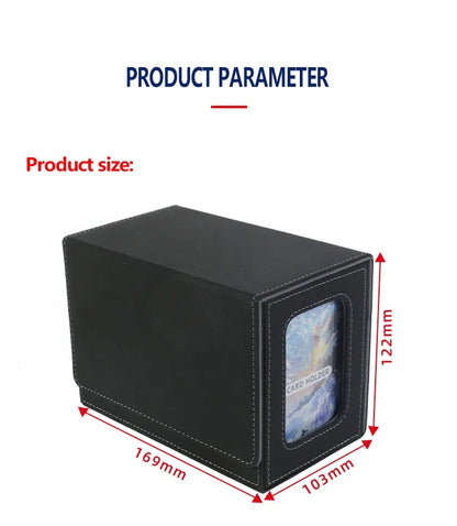 Torson Top Grade 160+ TCG CCG LCG for  Windowed PU Leather Game Storage Deck Box Premium Card Storage Case for Card Playing