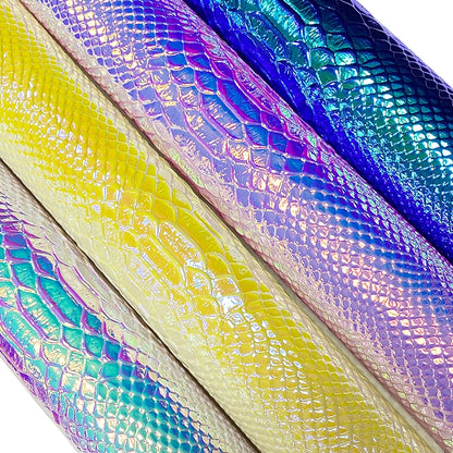 Wholesale Fancy Pu Leather Snake-patterned Faux Leather Embossing Artificial Leather for Making Handbags Shoes Bags