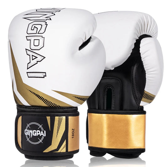 Professional Muay Thai MMA Sanda Training Gloves Daily Outdoor Waterproof PU Leather 6-16oz for Closure Non-Slip