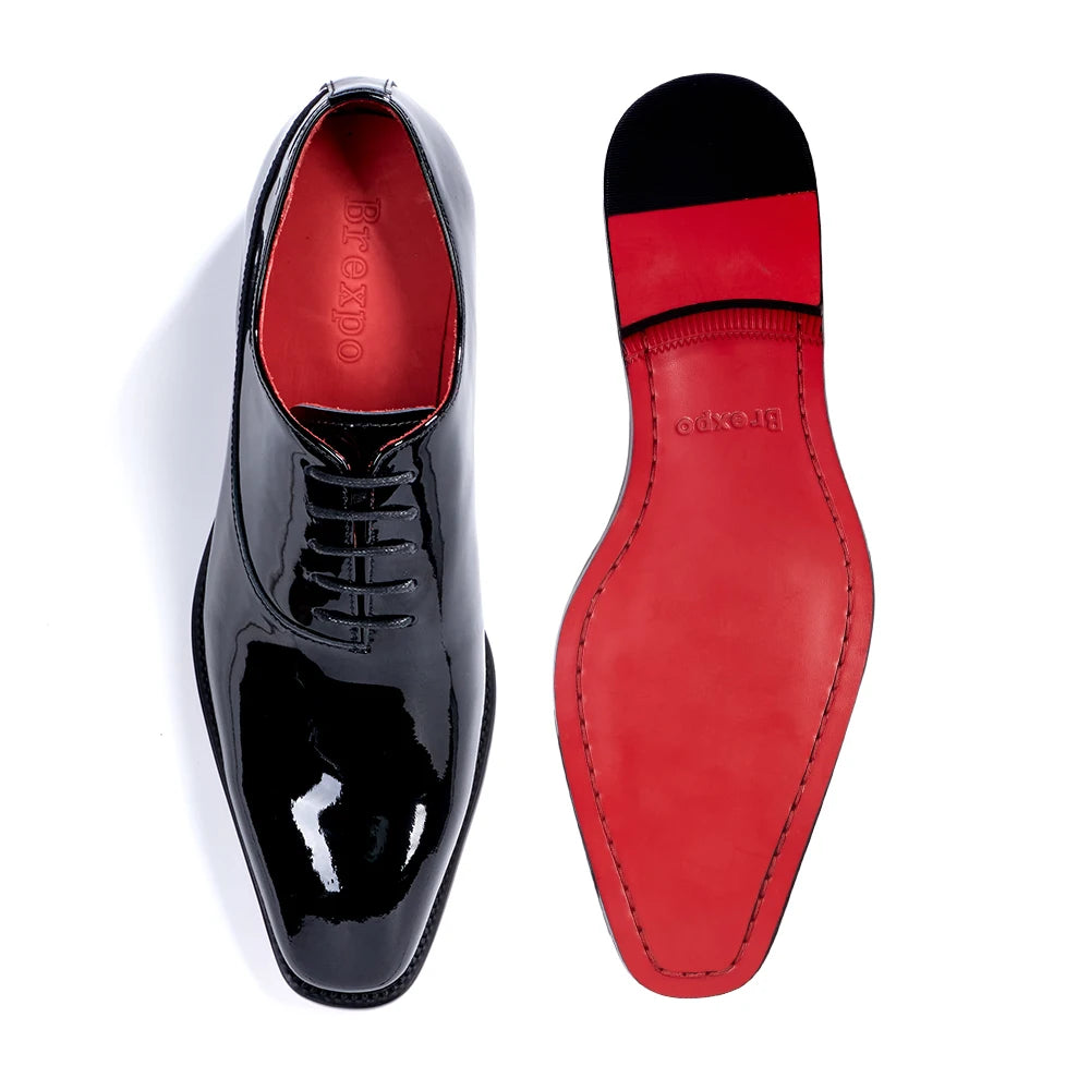 Luxury Shiny Men's Oxford Business Party Wedding Formal Shoes Genuine Leather