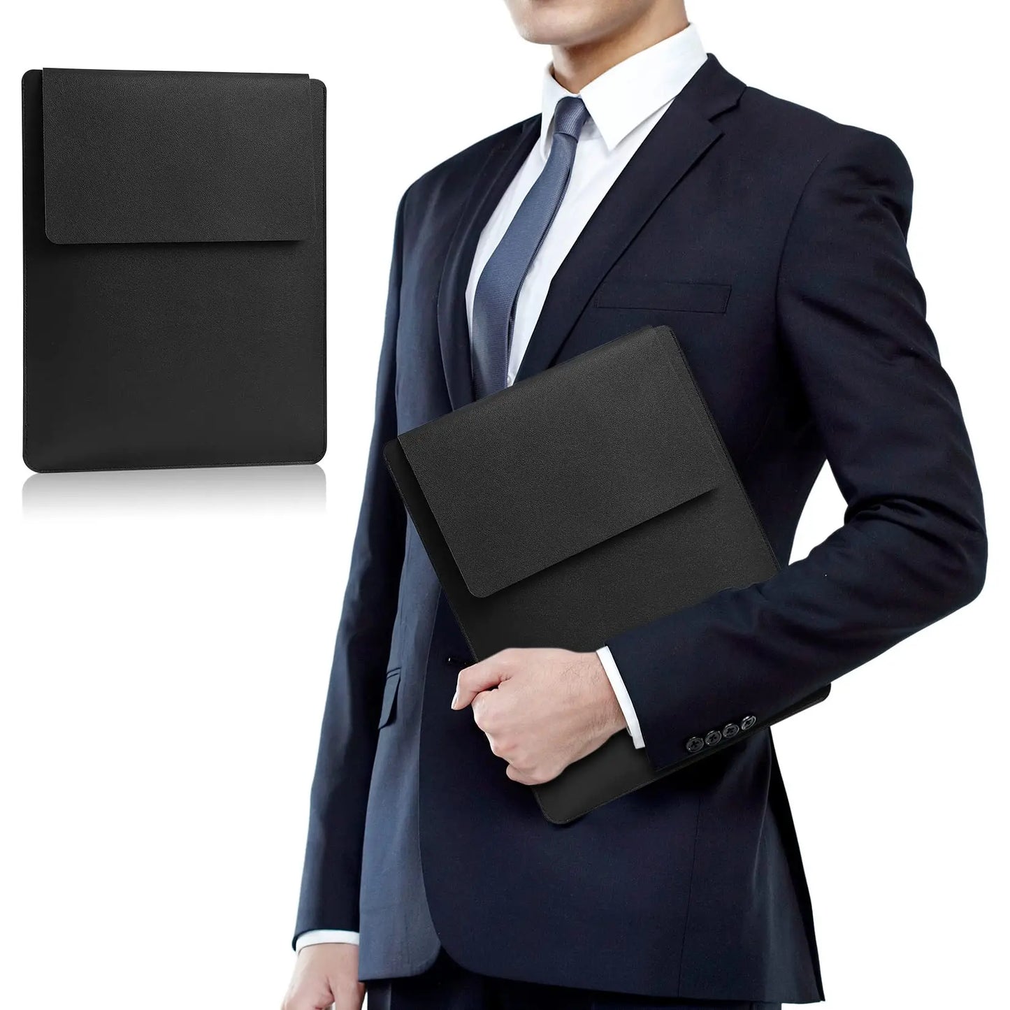 2026 Laptop Sleeve with Stand Multifunctional Business Waterproof Leather Laptop Bag for MacBook Air 13 15 Pro M5 14 16