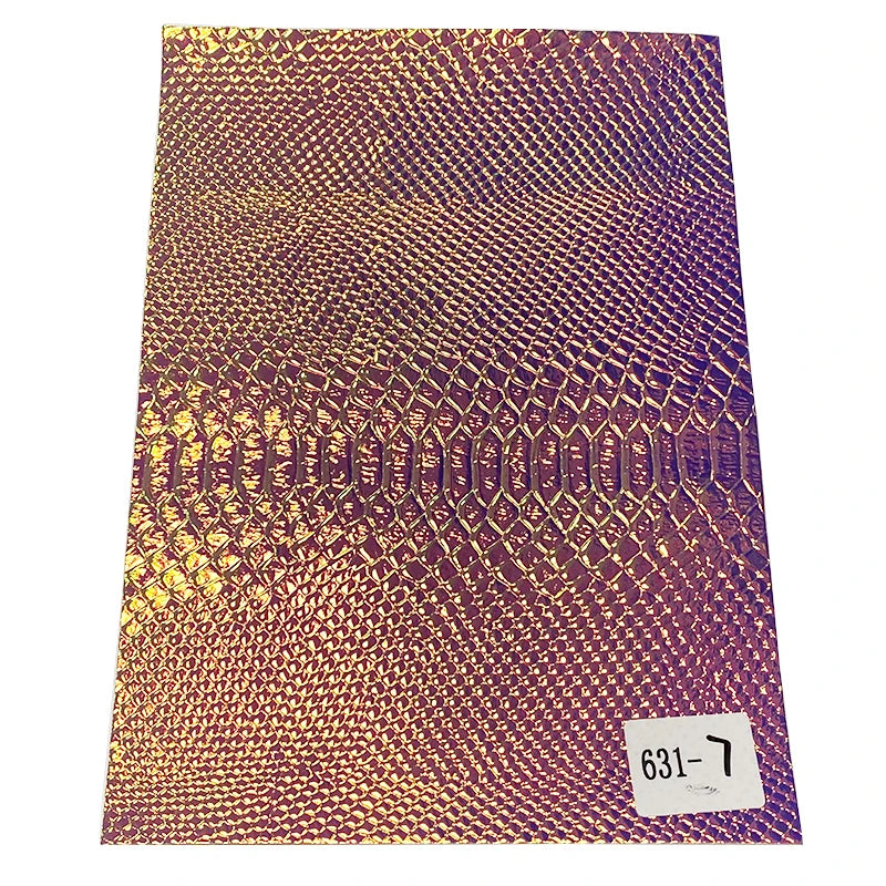 Wholesale Fancy Pu Leather Snake-patterned Faux Leather Embossing Artificial Leather for Making Handbags Shoes Bags