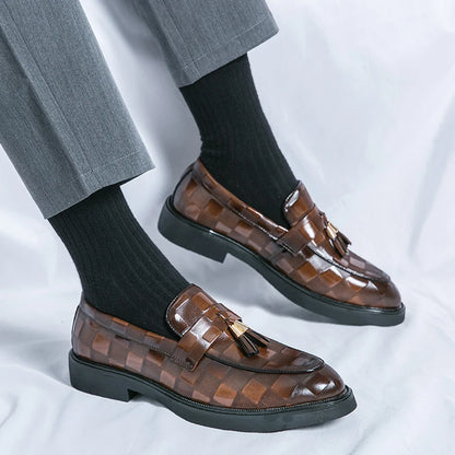 2024 Luxury Italain Walking Style Men's Dress Shoes Oxfords Pu Leather Office Classic Shoes for Men