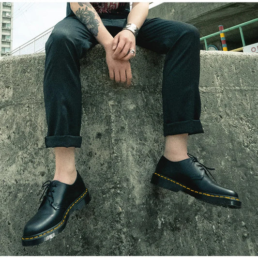High Quality Genuine Leather Oxford Lace-up Korean-style Dress Shoes Beef Tendon Durable Casual Business Party Walking Shoes Men