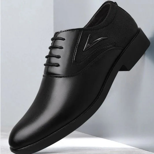 Men's Leather Shoes Men Modern Business Dress Shoes Male All-Match Casual Shoes Bridegroom Wedding Party Career Office Footwear