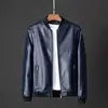 ANSZKTN Autumn Winter Plus 8XL Size Fashion Men's Leather Jackets Solid Color Zipper Faux Leather Casual PU Jacket for Men