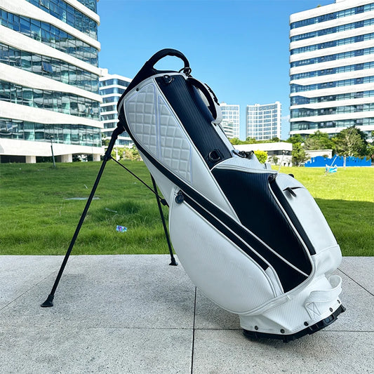 Hot Sale Lightweight Golf Stand Bag Custom Logo PU Nylon & Waterproof Leather 5-Way Access for Wholesale