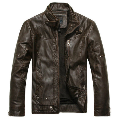Men's Leather Jackets Brand Motorcycle Leather Jacket Men Fur Jacket Jaqueta De Couro Masculina Mens Leather Coats Jaqueta Couro