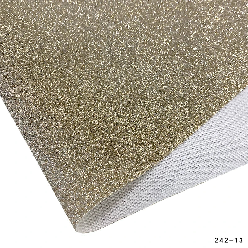 1 Roll of Colorful Glitter Fine Sandalwood Faux Leather 12''x53'' (30 Cmx135cm) Handmade DIY Earrings, Jewelry, Headwear,