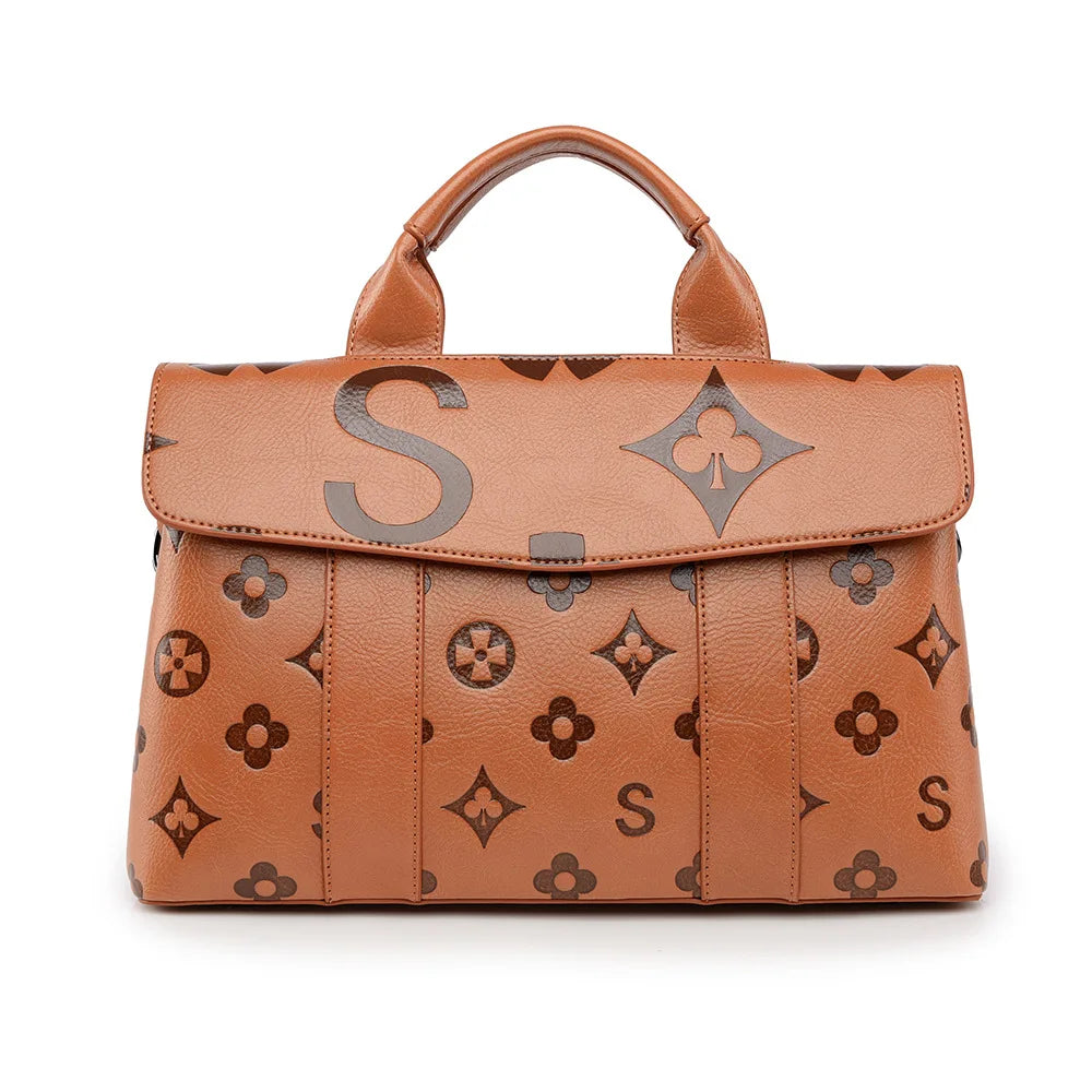 Wholesale Woven Pattern Tote Bag Large Capacity PU Leather Women Shoulder Bags for Work Commuting 2026 Hot Style