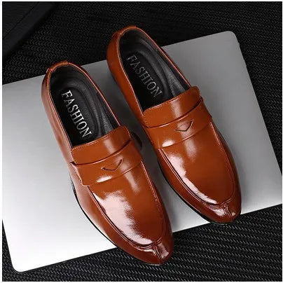 Men's Business Leather Shoes Man Vintage Formal Dress Shoes Male Fashion All-Match Casual Shoes Classic Pointed Toe Footwears
