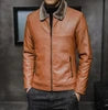 OEM Service Custom Logo Winter Men's Jacket Thick Leather with Faux Fur Collar Windproof Warm Coat Good Quality