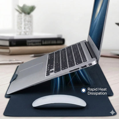 2026 Laptop Sleeve with Stand Multifunctional Business Waterproof Leather Laptop Bag for MacBook Air 13 15 Pro M5 14 16