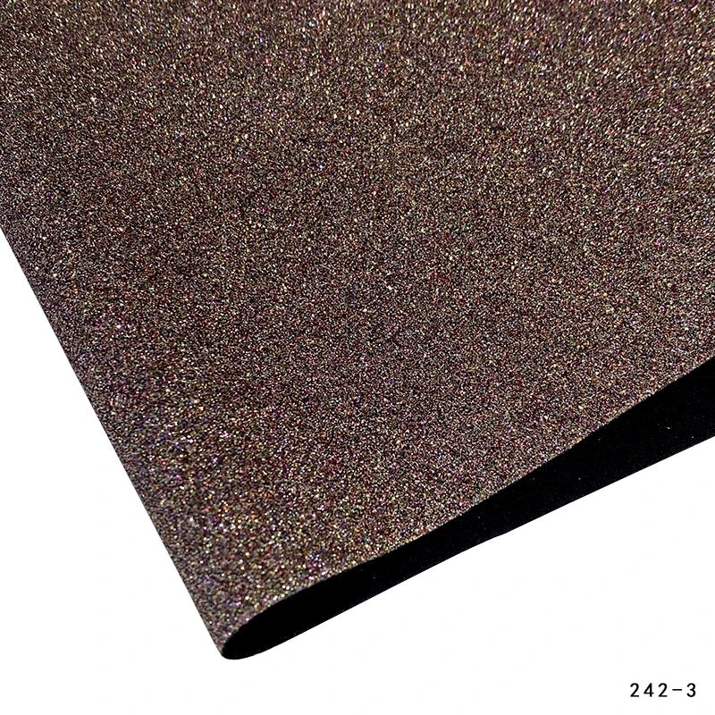 1 Roll of Colorful Glitter Fine Sandalwood Faux Leather 12''x53'' (30 Cmx135cm) Handmade DIY Earrings, Jewelry, Headwear,