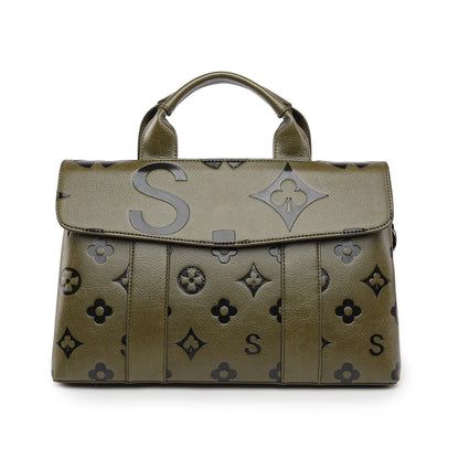 Wholesale Woven Pattern Tote Bag Large Capacity PU Leather Women Shoulder Bags for Work Commuting 2026 Hot Style