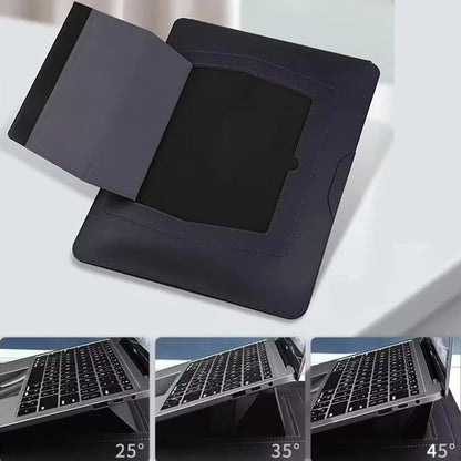 2026 Laptop Sleeve with Stand Multifunctional Business Waterproof Leather Laptop Bag for MacBook Air 13 15 Pro M5 14 16