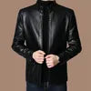 M-3XL New Spring Autumn Men's Casual PU Leather Jacket Stylish Street Vendor Coat Adult Dad Middle-Aged Elderly PU leather Coat
