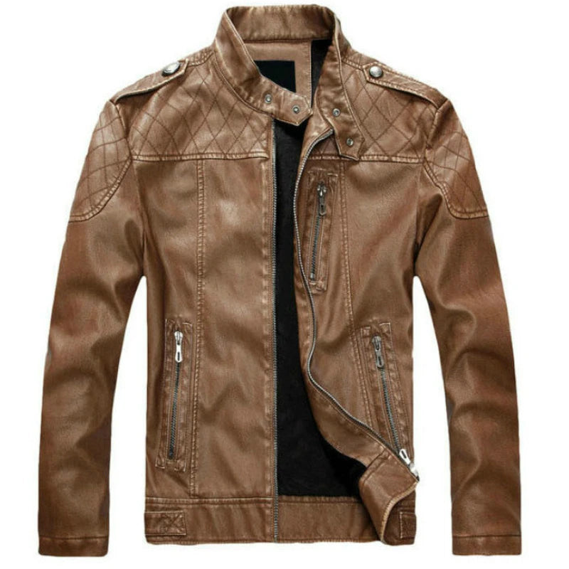 Men's Leather Jackets Brand Motorcycle Leather Jacket Men Fur Jacket Jaqueta De Couro Masculina Mens Leather Coats Jaqueta Couro