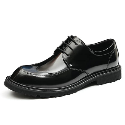 Business Casual Men's Leather Shoes Men's Wear-resistant Breathable Dress Shoes Lightweight Luxury Italian Shoes Comfortable