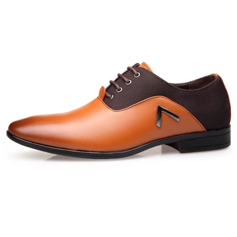 Men's Leather Shoes Men Modern Business Dress Shoes Male All-Match Casual Shoes Bridegroom Wedding Party Career Office Footwear