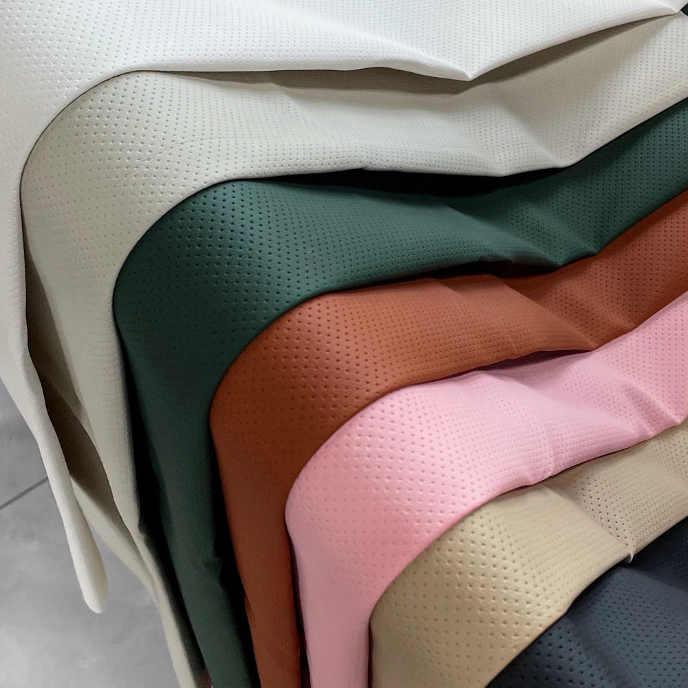 1 Yard Breathable Perforated PU Leather Suitable for Car Seat Sofa Upholstery and Craft Projects 0.9mm Thick