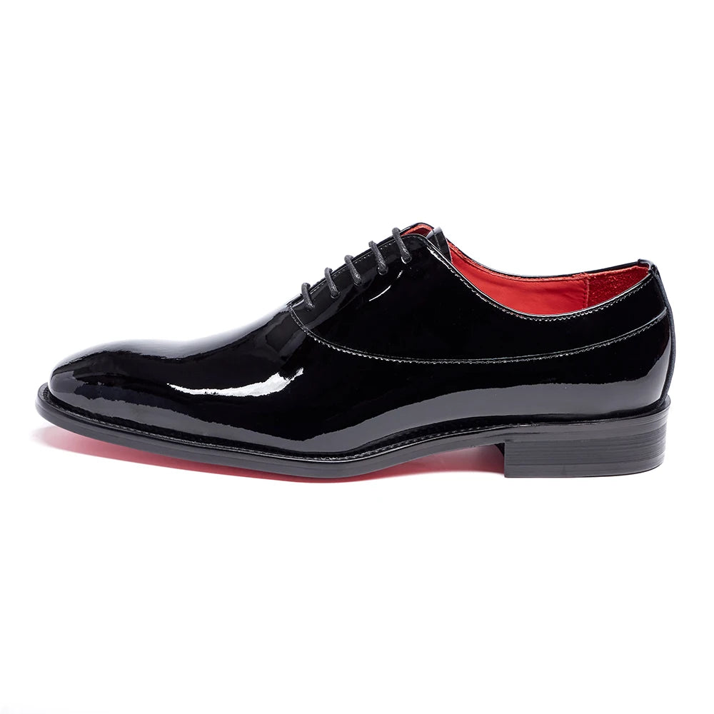 Luxury Shiny Men's Oxford Business Party Wedding Formal Shoes Genuine Leather