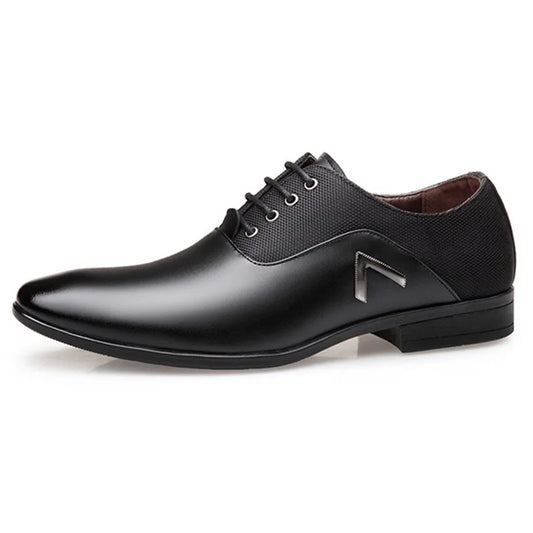 Men's Leather Shoes Men Modern Business Dress Shoes Male All-Match Casual Shoes Bridegroom Wedding Party Career Office Footwear