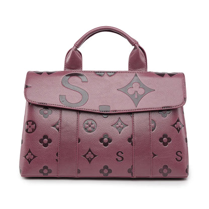 Wholesale Woven Pattern Tote Bag Large Capacity PU Leather Women Shoulder Bags for Work Commuting 2026 Hot Style