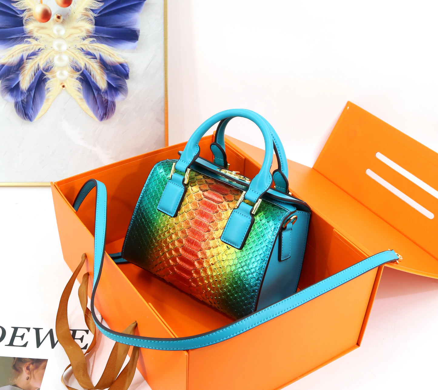 2026 Newest Fashion Handbag for Women Luxury Designer Bag Super Fiber Leather Handbag for Ladies Quality Squamous Serpentine Bag