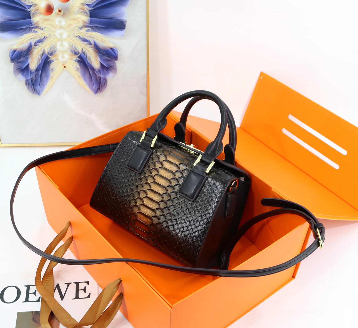 2026 Newest Fashion Handbag for Women Luxury Designer Bag Super Fiber Leather Handbag for Ladies Quality Squamous Serpentine Bag