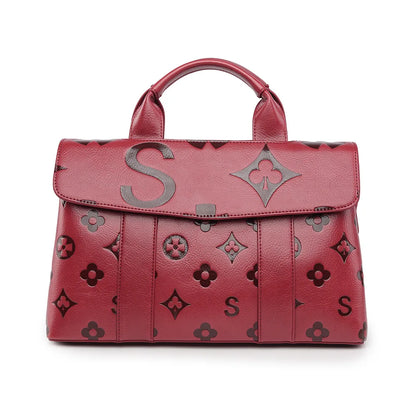 Wholesale Woven Pattern Tote Bag Large Capacity PU Leather Women Shoulder Bags for Work Commuting 2026 Hot Style