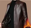 M-3XL New Spring Autumn Men's Casual PU Leather Jacket Stylish Street Vendor Coat Adult Dad Middle-Aged Elderly PU leather Coat