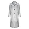 Men Faux Leather Trench Fashion Long Sleeve Autumn Windbreaker Coat Slim Leather Long Leather Jacket Men's Jacket Outwear