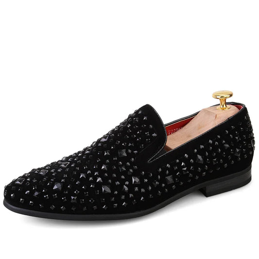 Diamond on the Upper Big Size 13 Wedding Wear Fashion Formal PU Leather Dress Shoes for Men