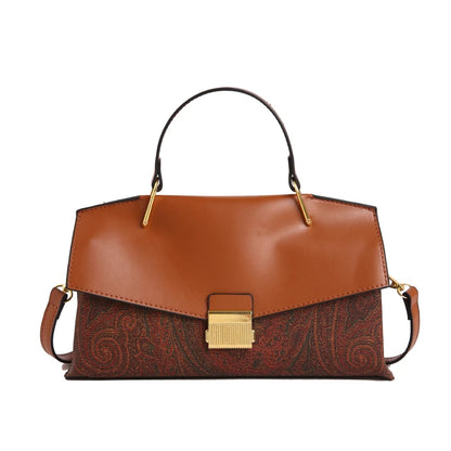 Factory Wholesale Luxury Brand Design Ladies Handbag PU Leather Contrasting Retro High Quality Shoulder Bag for Women