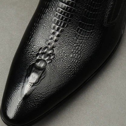 2026 New Trend Elegant Style British Authentic Genuine Leather Men's Cow Leather Dress Shoes Wedding Party Shoes