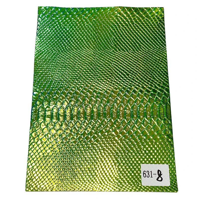 Wholesale Fancy Pu Leather Snake-patterned Faux Leather Embossing Artificial Leather for Making Handbags Shoes Bags