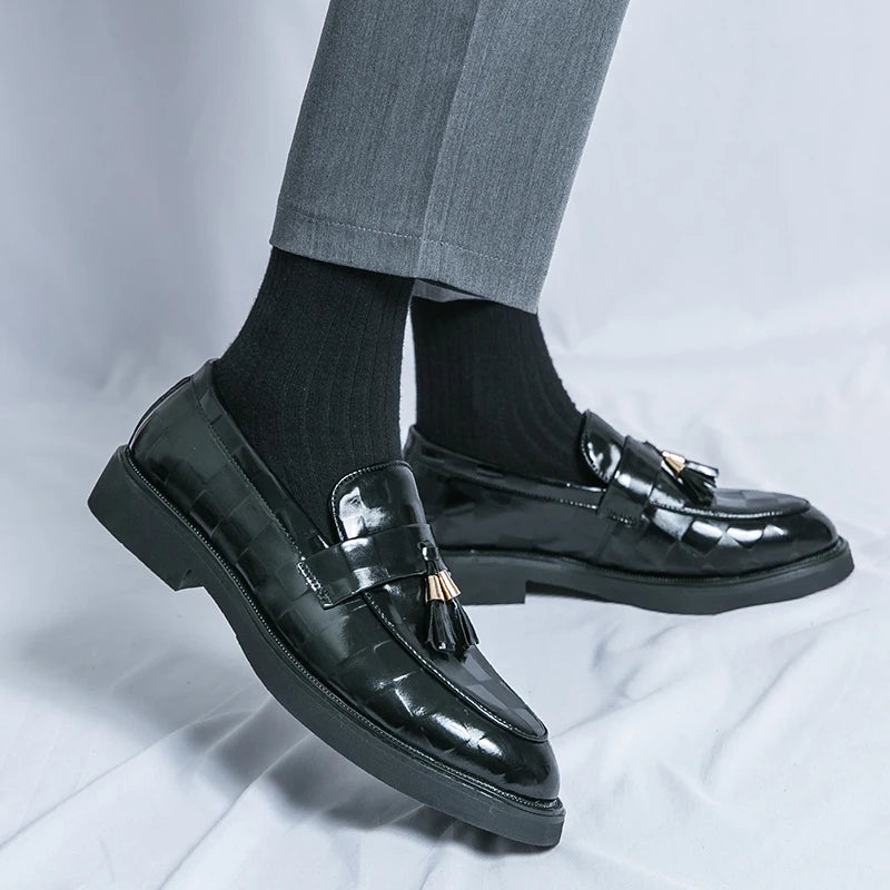 2024 Luxury Italain Walking Style Men's Dress Shoes Oxfords Pu Leather Office Classic Shoes for Men