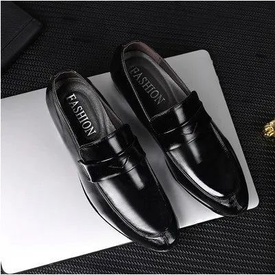 Men's Business Leather Shoes Man Vintage Formal Dress Shoes Male Fashion All-Match Casual Shoes Classic Pointed Toe Footwears