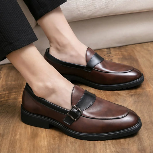 Italian Men's Dress Shoes Loafers Driving Flat Comfortable Soft Made of Genuine Leather Men Moccasins Formal