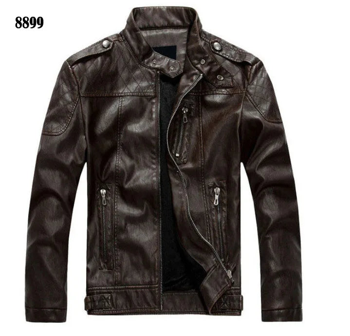 Men's Leather Jackets Brand Motorcycle Leather Jacket Men Fur Jacket Jaqueta De Couro Masculina Mens Leather Coats Jaqueta Couro